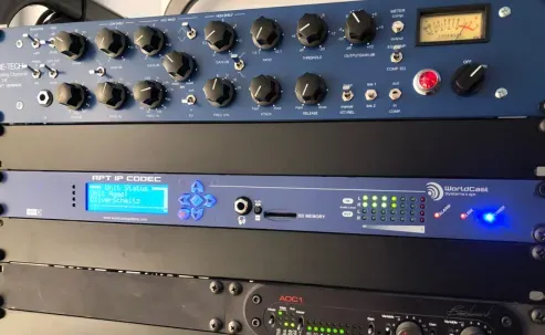 Oliver Schmitz, home studio showing APT codec